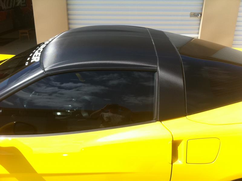 C6 Corvette Roof and Halo Kit Carbon Fiber Look 3M Di-Noc